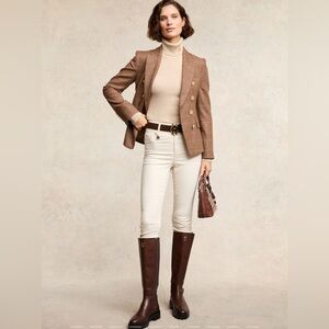 NWOT FERA Off-white polished stretch Jodhpurs
